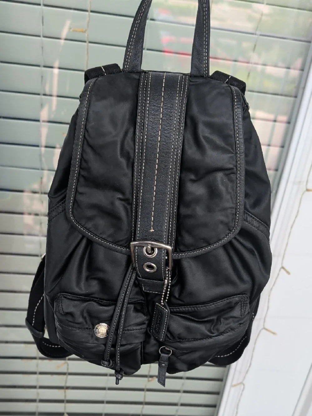 Authentic Vintage Coach Nylon & Leather Mini Backpack #1898